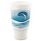 Dart Horizon Hot/Cold Foam Drinking Cups, 32oz, Teal/White, PK400 32AJ20H - alternate 1